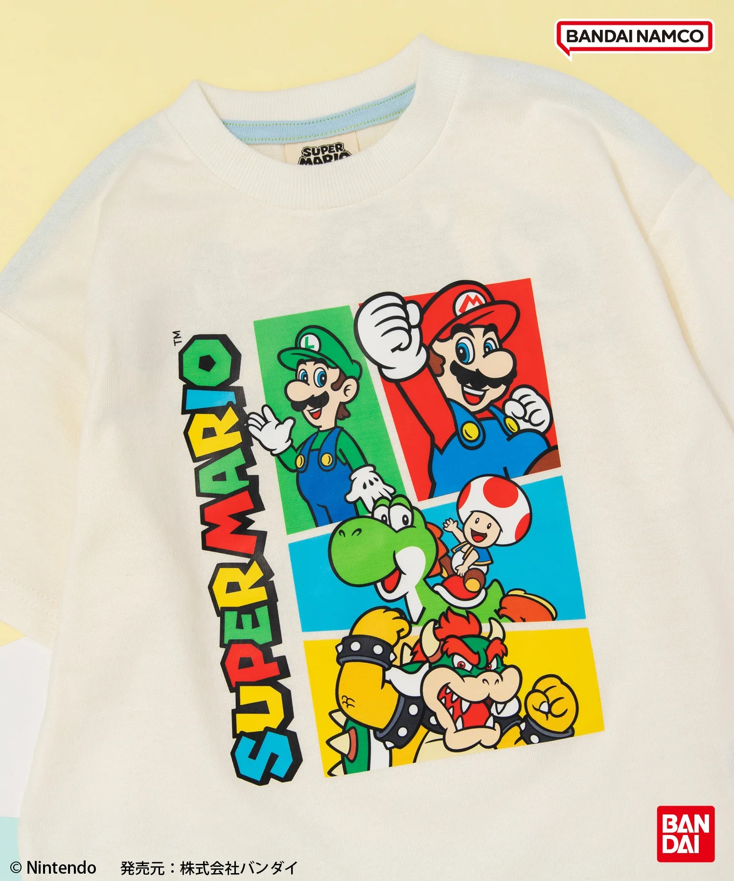 Детская футболка с принтом Super Mario BANDAI белая — фото 3