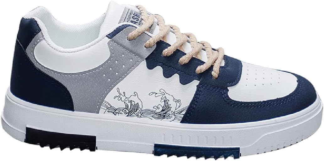 

Мужские кроссовки в ретро стиле с цветными блоками для скейтборда и тенниса, легкие, мягкие, дышащие, модные, повседневные Lexamen, темно-синий