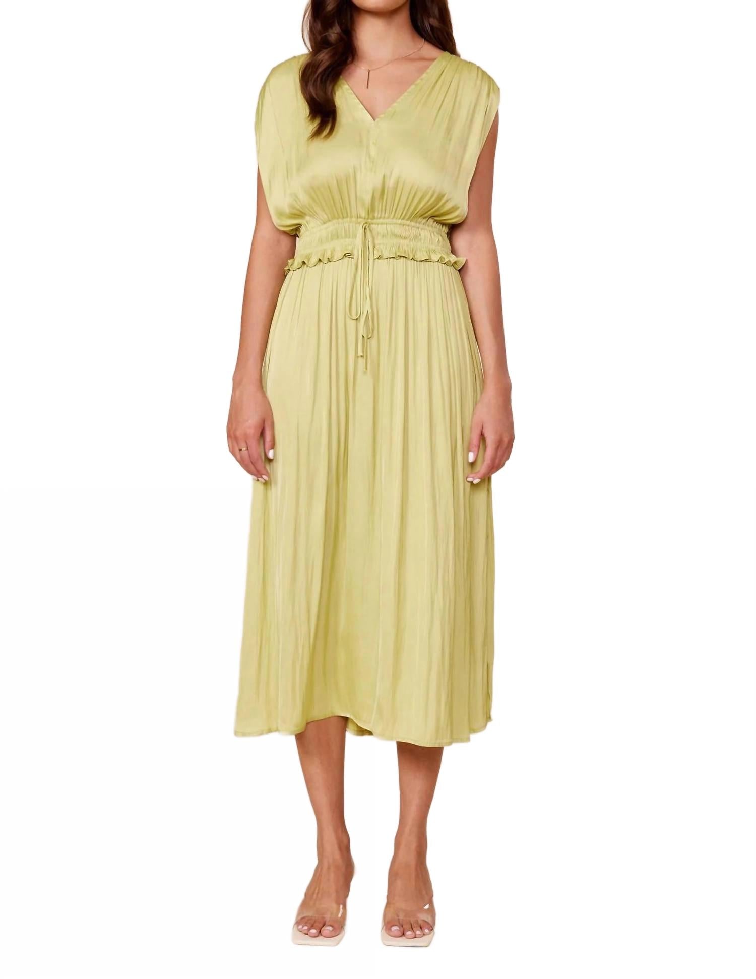 

Желтое сатиновое платье Dorian LUCY PARIS