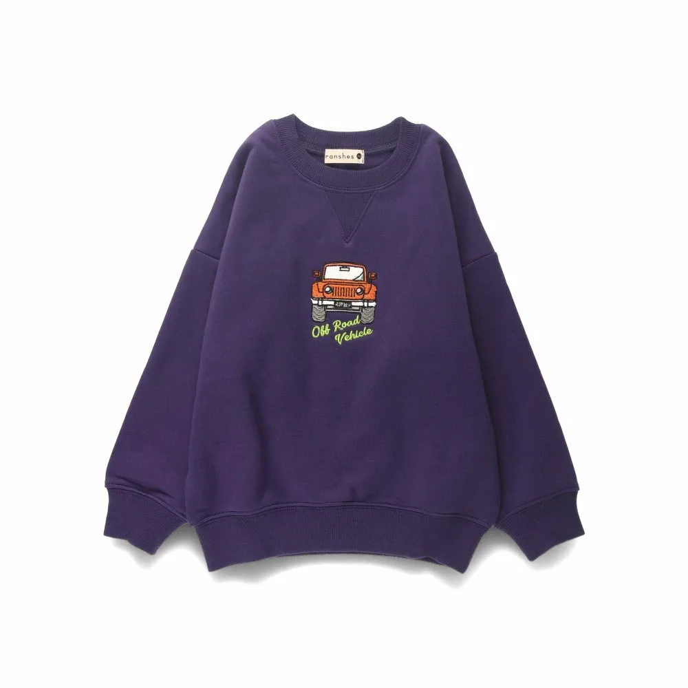 Толстовка с автомобильным рисунком на флисовой подкладке Branshes, purple — фото 2