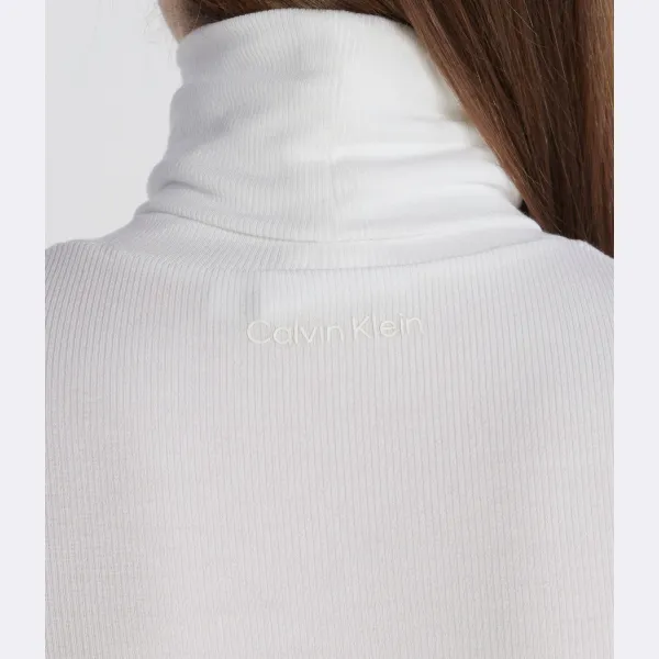 Водолазка стандартного кроя Calvin Klein, белый — фото 4
