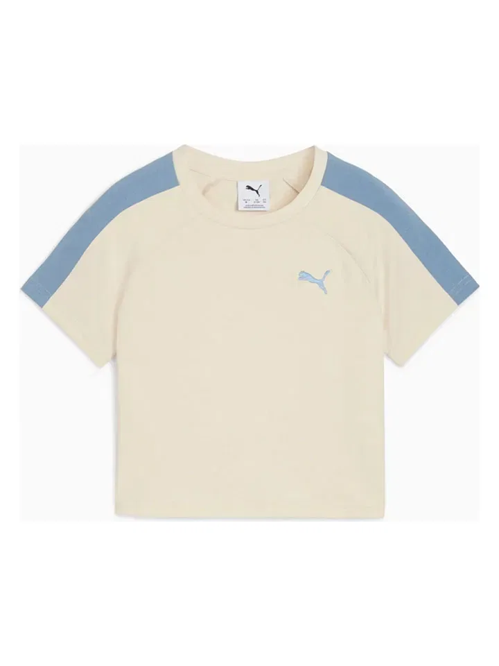Футболка с колор-блокингом Puma, бежевый/синий
