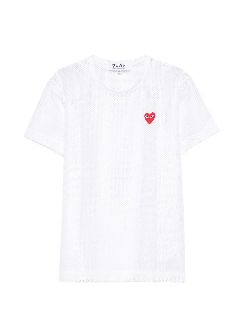 

Футболка из сетчатой ткани с нашивкой-логотипом Comme Des Garçons Play, белый