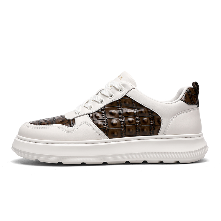 

Низкие повседневные туфли для мужчин CROWN, White/Brown