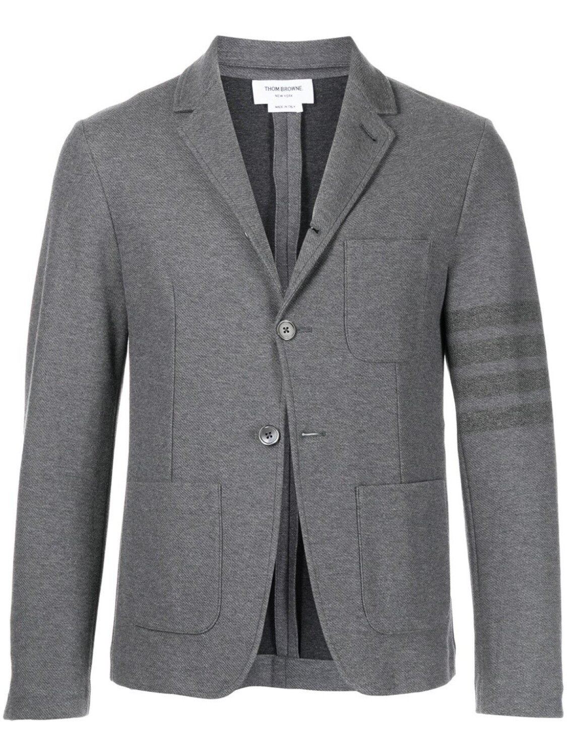 

Thom Browne однобортный пиджак с полосками 4-Bar, серый
