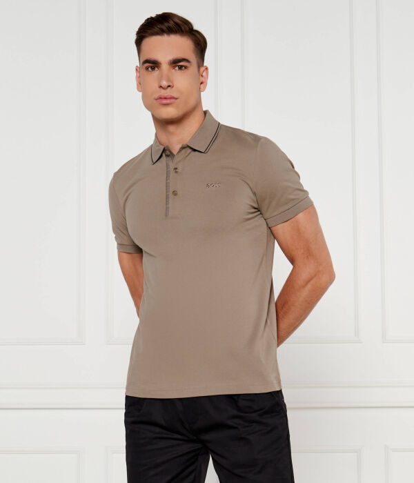 

Рубашка поло Slim fit Boss Green, хаки