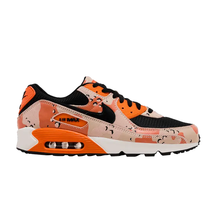 

Кроссовки Nike Air Max 90 Premium 'Camo Pack - Bio Beige Safety Orange', оранжевый