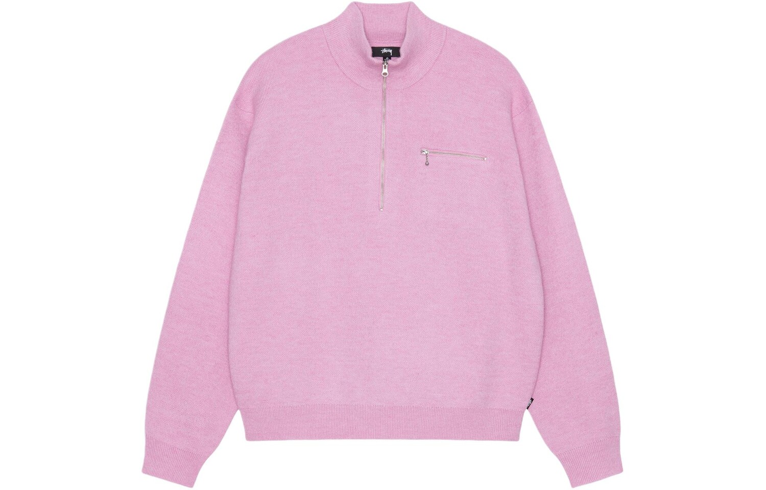Джемпер Stüssy с полумолнией и воротником-стойкой Stussy, слоновая кость — фото 2