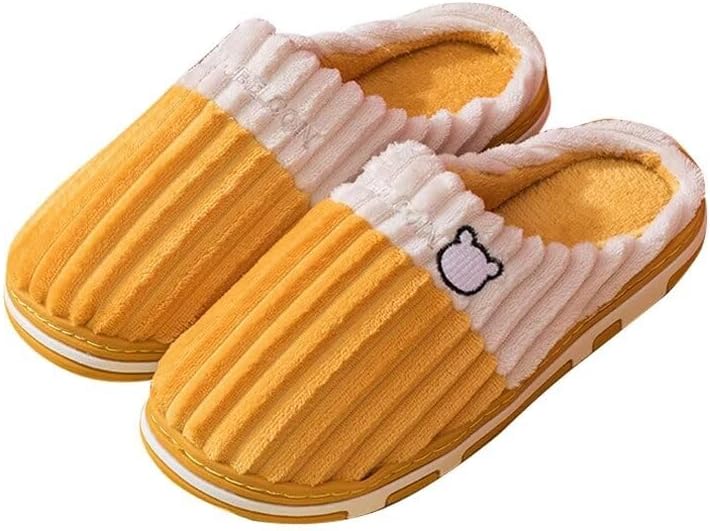 

Мягкие и удобные хлопковые тапочки Zonkacen для мужчин и женщин, для зимы, для дома, для гостей, для прогулок, желтый