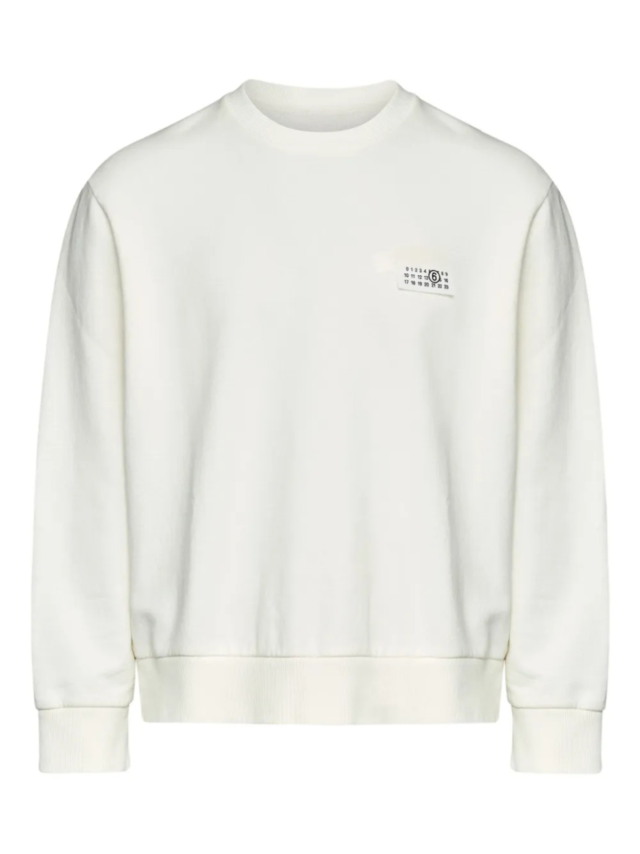 

MM6 Maison Margiela толстовка с нашивкой-логотипом, белый
