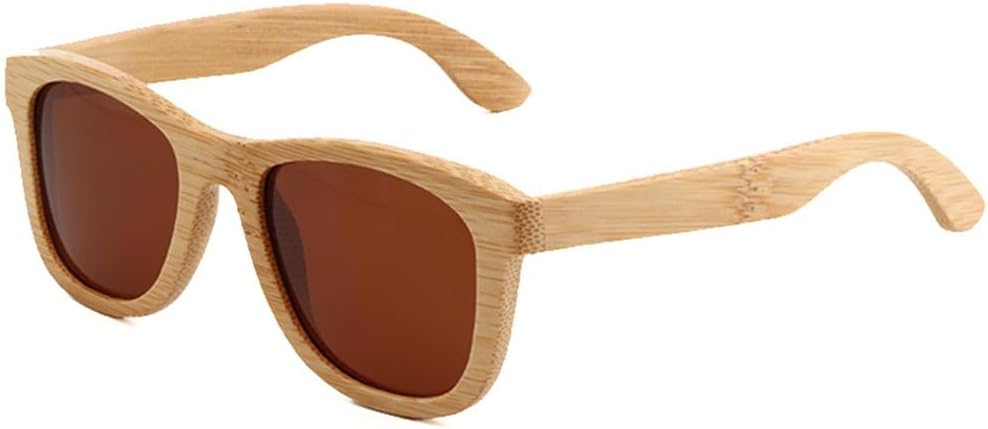 

Солнцезащитные очки из натурального бамбука в винтажном стиле ретро с поляризацией, для женщин и мужчин, защита от УФ-излучения UV 400, подходят для использования на открытом воздухе UJNHGQ, Brown