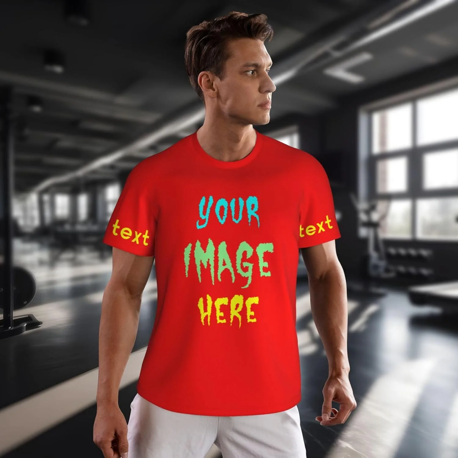 Футболка Custom для мужчин с фото и текстом — фото 4