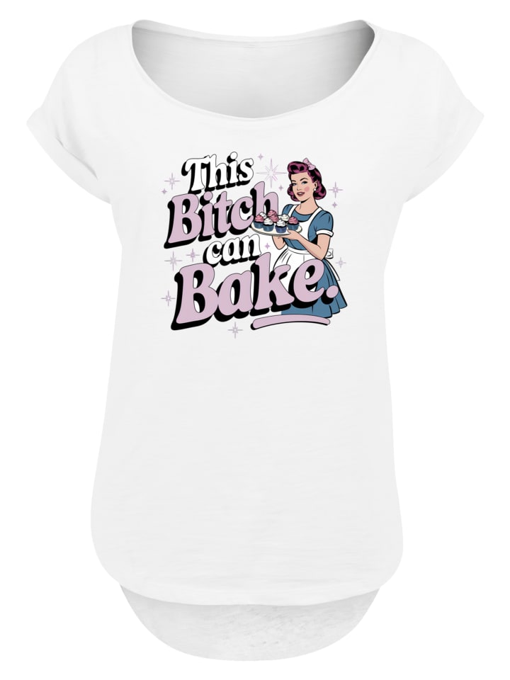 

Винтажная белая футболка пекаря в стиле пин-ап F4NT4STIC, Белый, Винтажная белая футболка пекаря в стиле пин-ап F4NT4STIC