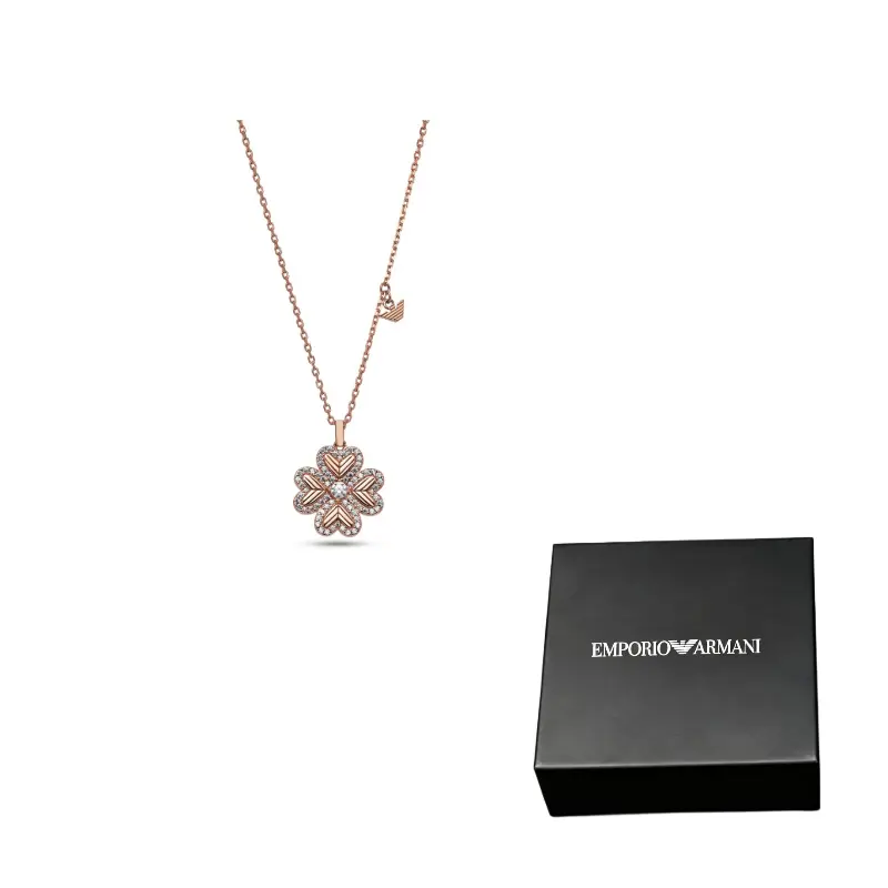 

Ожерелье из стерлингового серебра 925 пробы с розовым золотом EMPORIO ARMANI, розовое золото