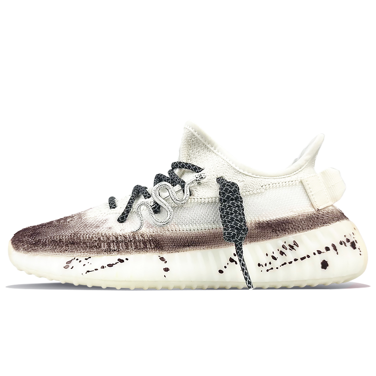 Yeezy Boost 350 V2 Абразивоустойчивые низкие повседневные кроссовки Unisex Белый Коричневый Adidas Originals