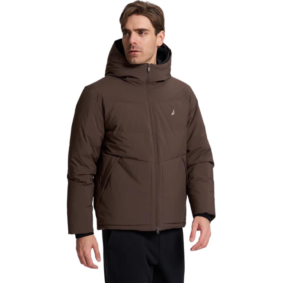 

Пуховик мужской с капюшоном Moderate Puffer NAUTICA, rubber коричневый
