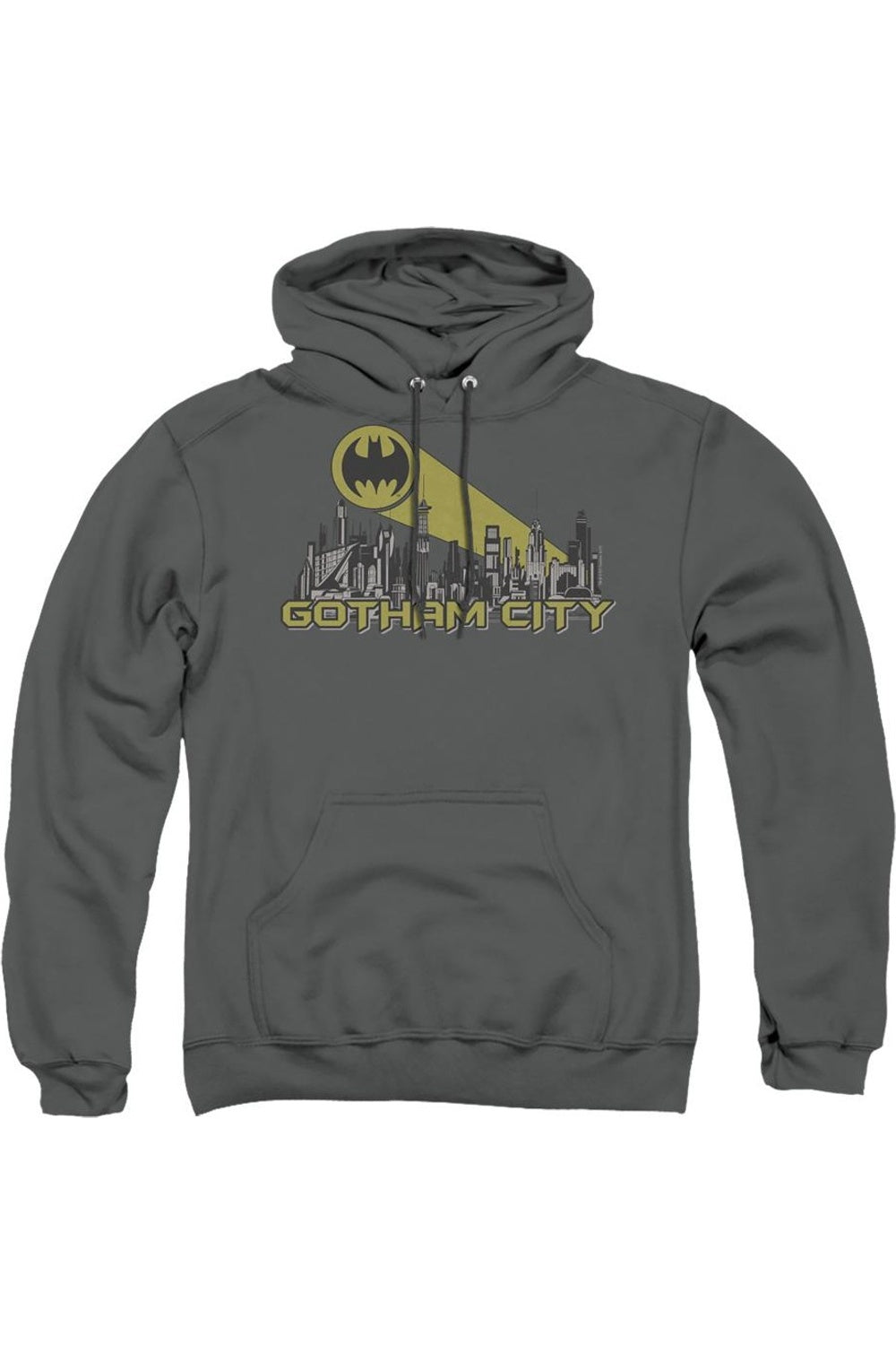 

Толстовка с капюшоном Batman Gotham Skyline для взрослых Gildan, цвет charcoal