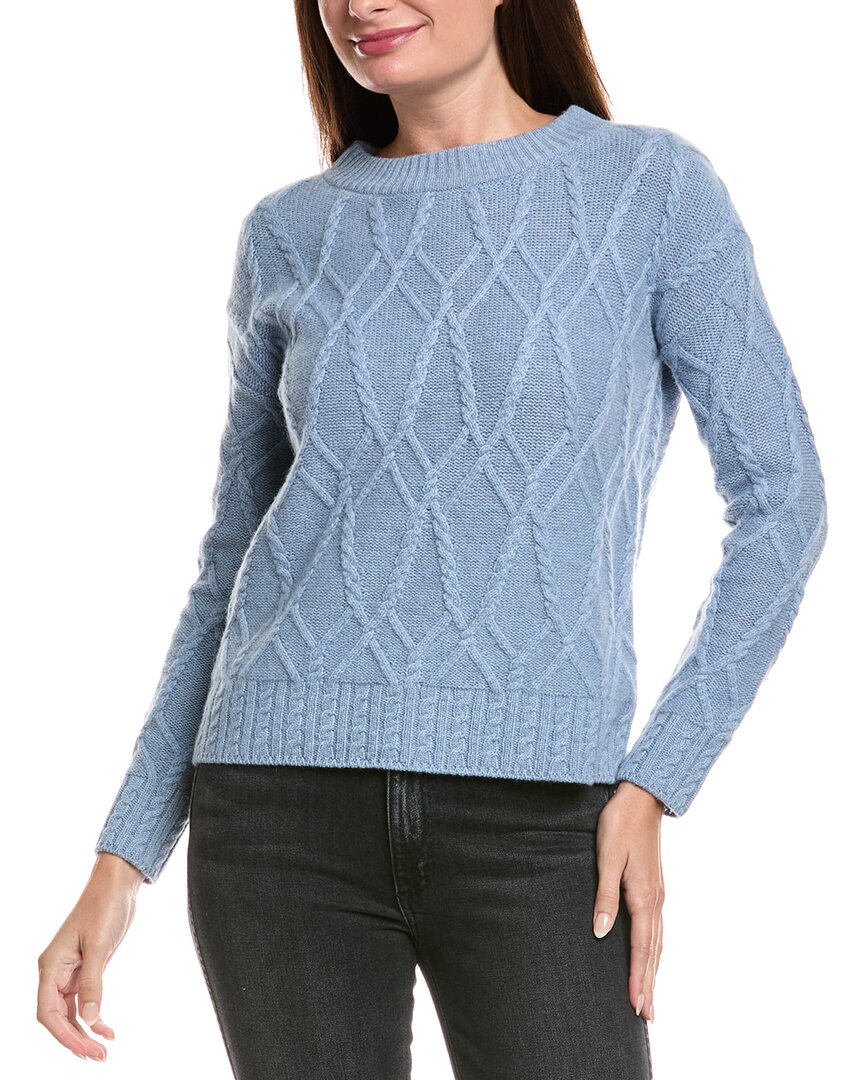 

Проект Кашемир Кашемировый свитер с косой по всей поверхности THE CASHMERE PROJECT, синий