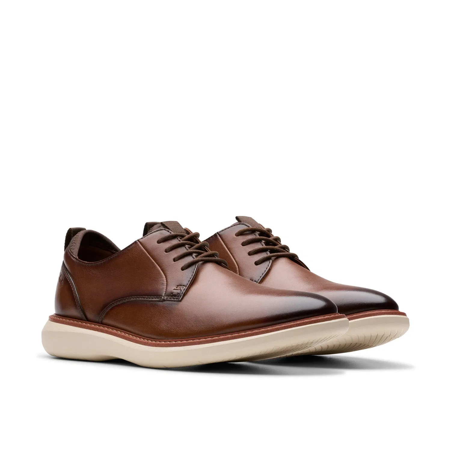 Кожаные туфли на шнуровке Brantin Plain Clarks, коричневый — фото 4