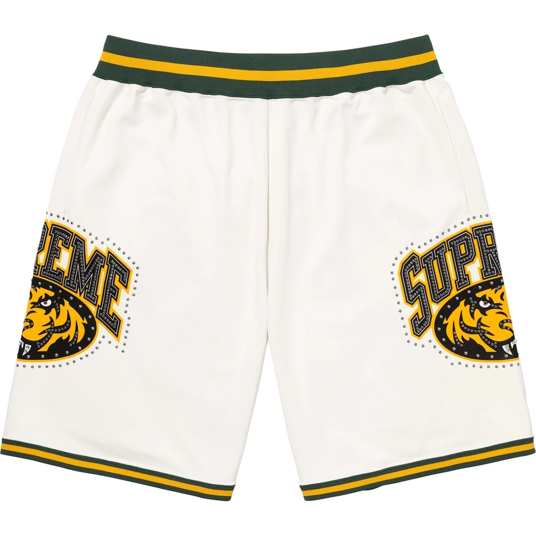 

Шорты баскетбольные с шипами и логотипом Tiger Supreme, белый