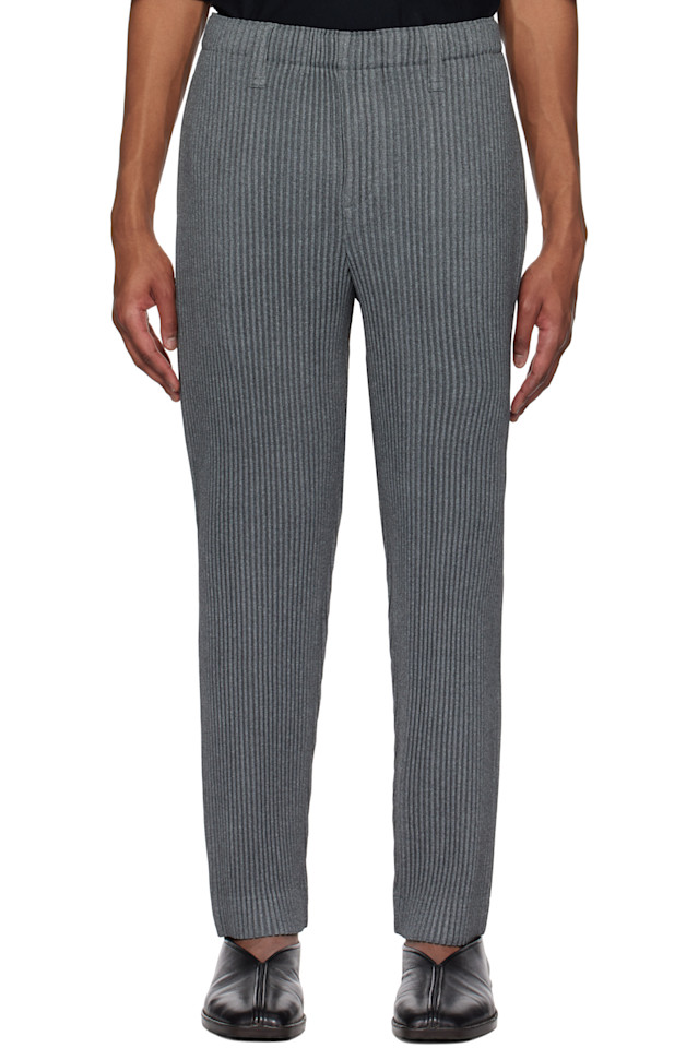

Легкие брюки с эффектом шерсти Homme Plissé Issey Miyake, серый