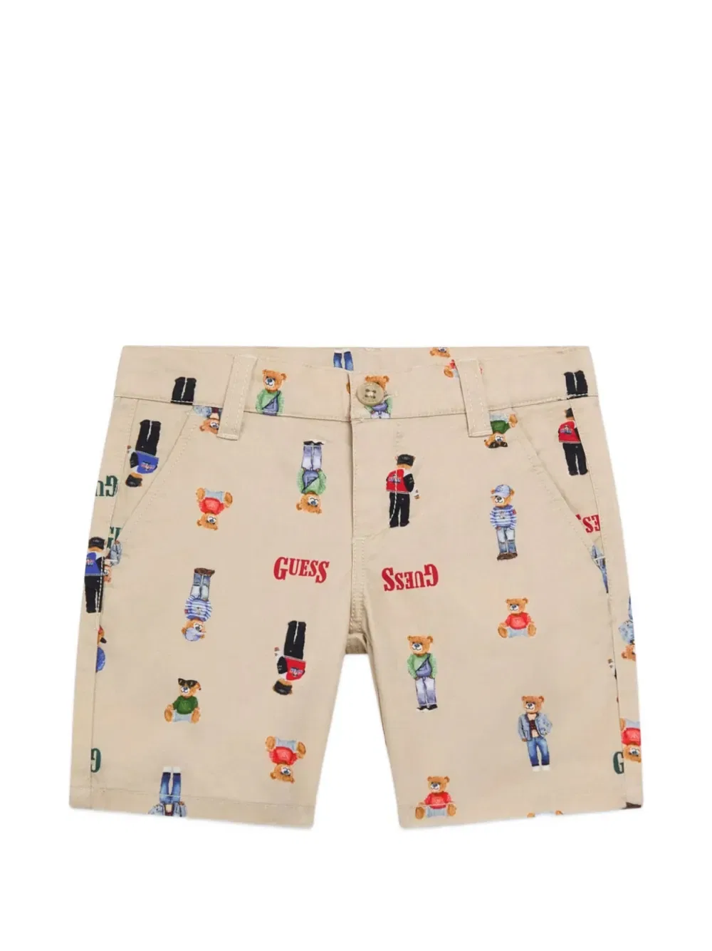 Шорты с рисунком плюшевого мишки Guess Kids, нейтральный