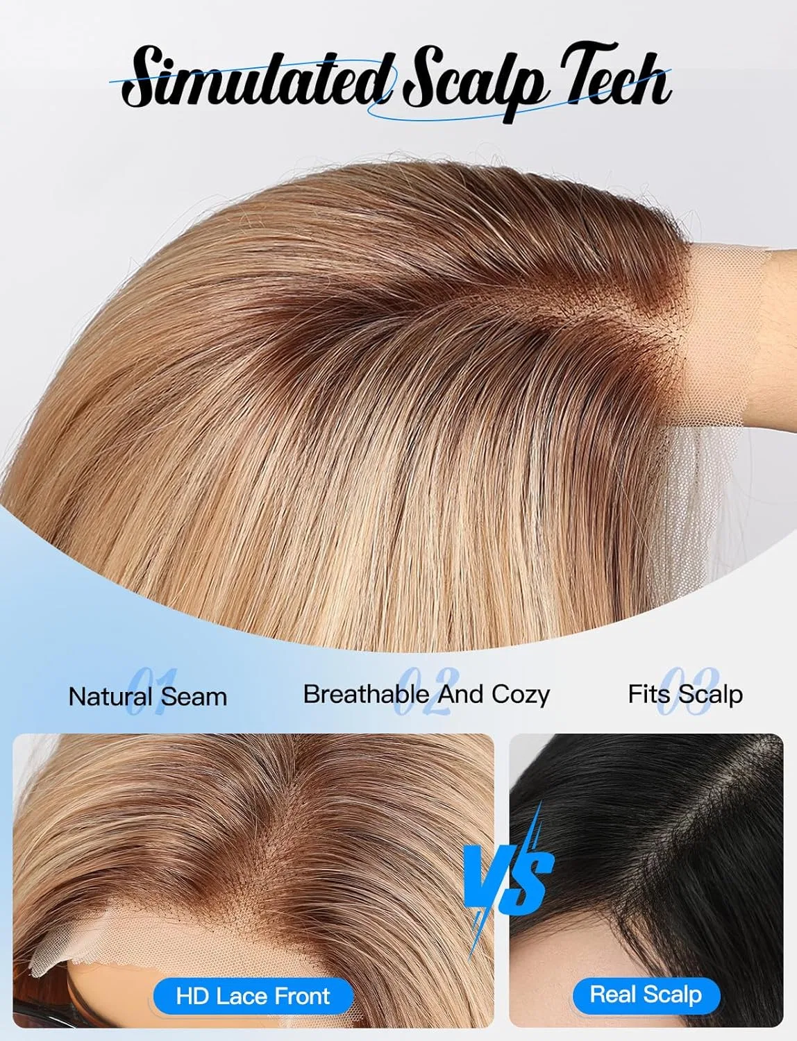 Длинный волнистый парик HAIRCUBE с челкой, термостойкий, синтетический, блонд Haircube, Blond — фото 4