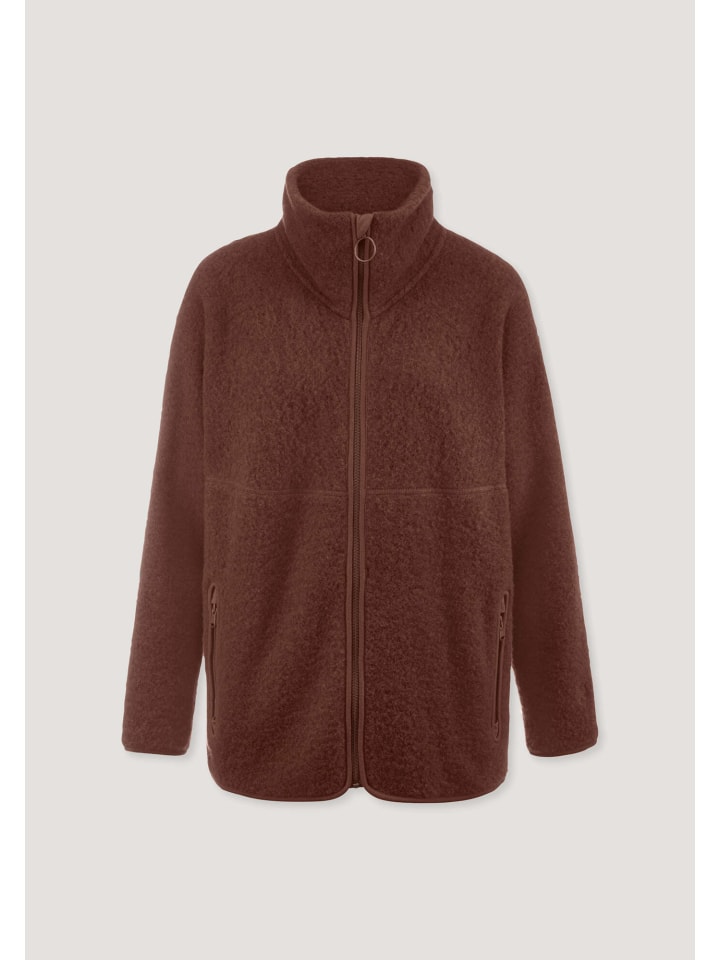 

Куртка из шерстяного флиса цвета темной ржавчины Hessnatur