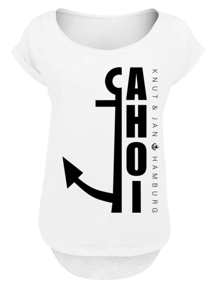 

Длинная футболка Ahoi Anker Knut & Jan Hamburg белого цвета F4NT4STIC, Белый, Длинная футболка Ahoi Anker Knut & Jan Hamburg белого цвета F4NT4STIC