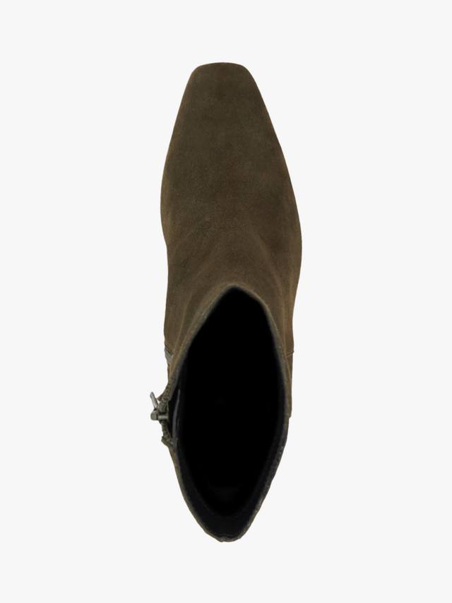 Ovation Suede высокие каблуки ботинки до щиколотки Dune London, Khaki — фото 2