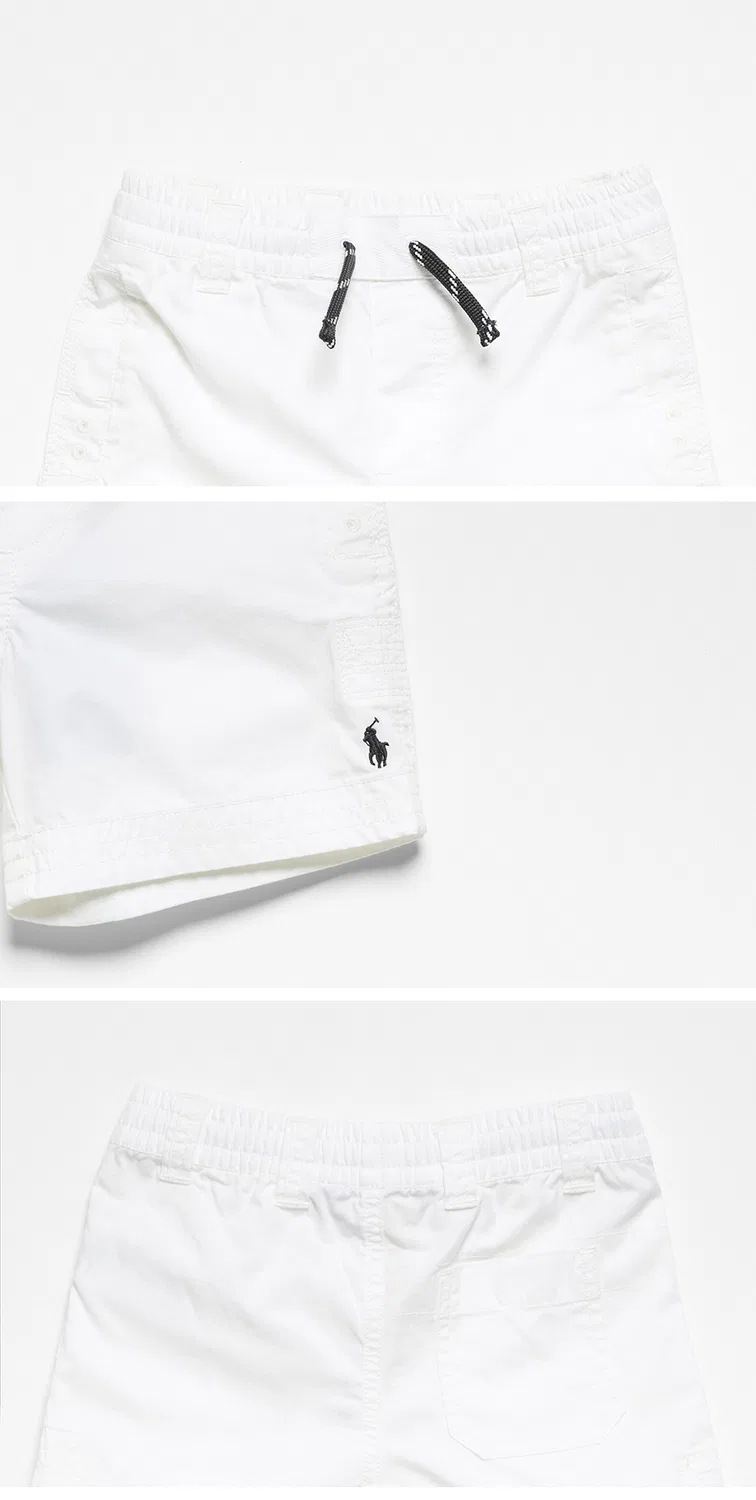 Детские хлопковые чиносы-шорты на шнурке белые от Polo Ralph Lauren Children — фото 4