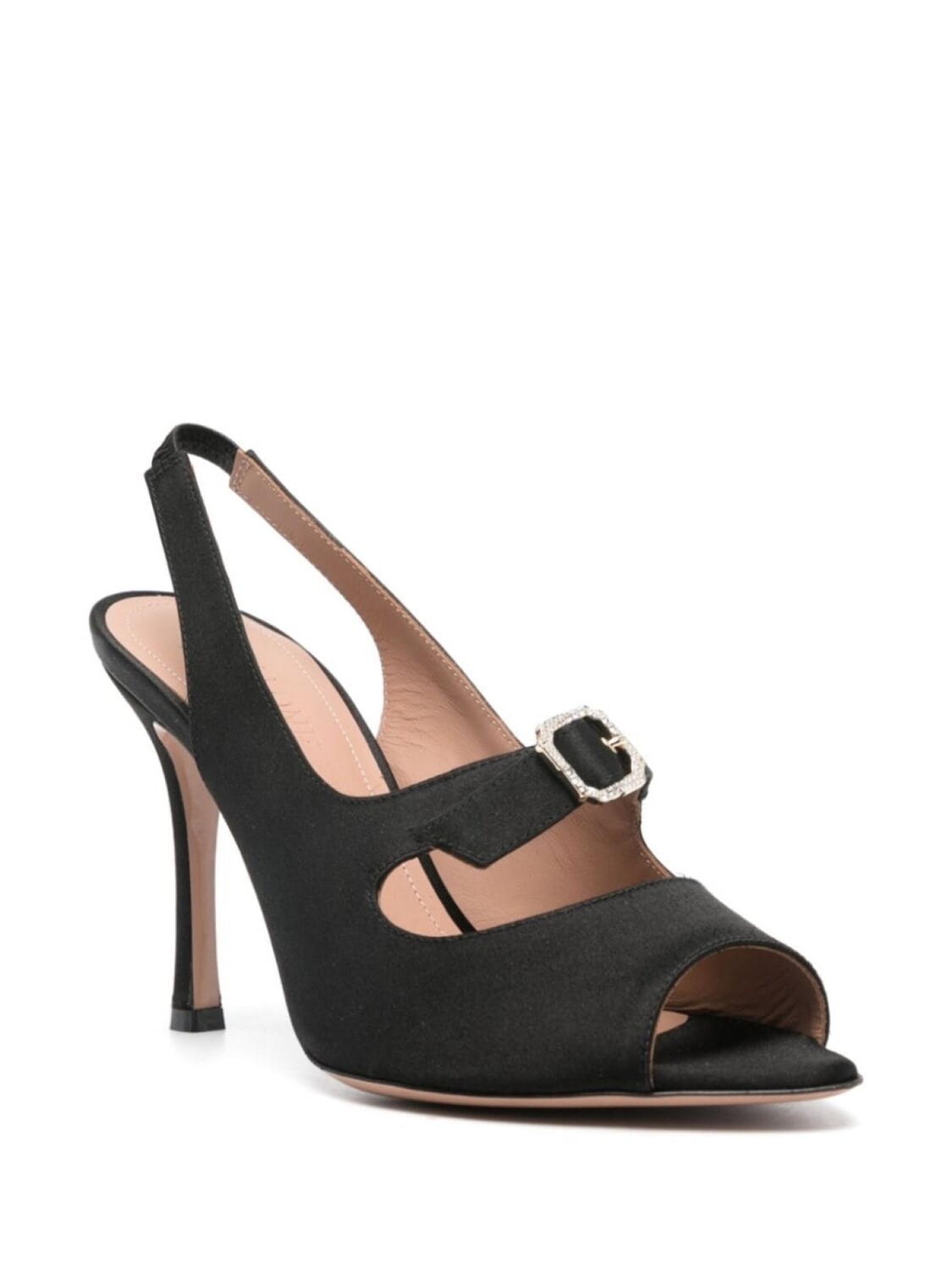 Босоножки Celeste 90мм с пряжкой из кристаллов Malone Souliers, черный — фото 2
