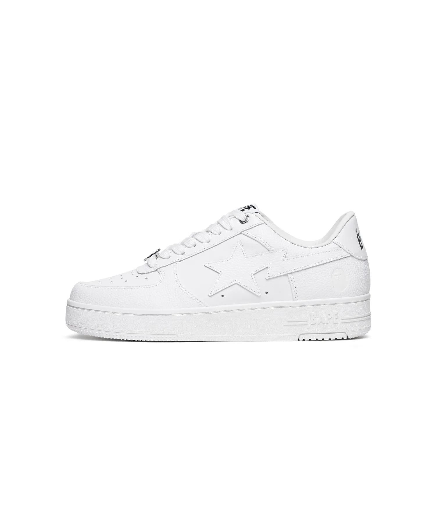 Мужские кроссовки из натуральной кожи BAPE STA A BATHING APE черные — фото 2