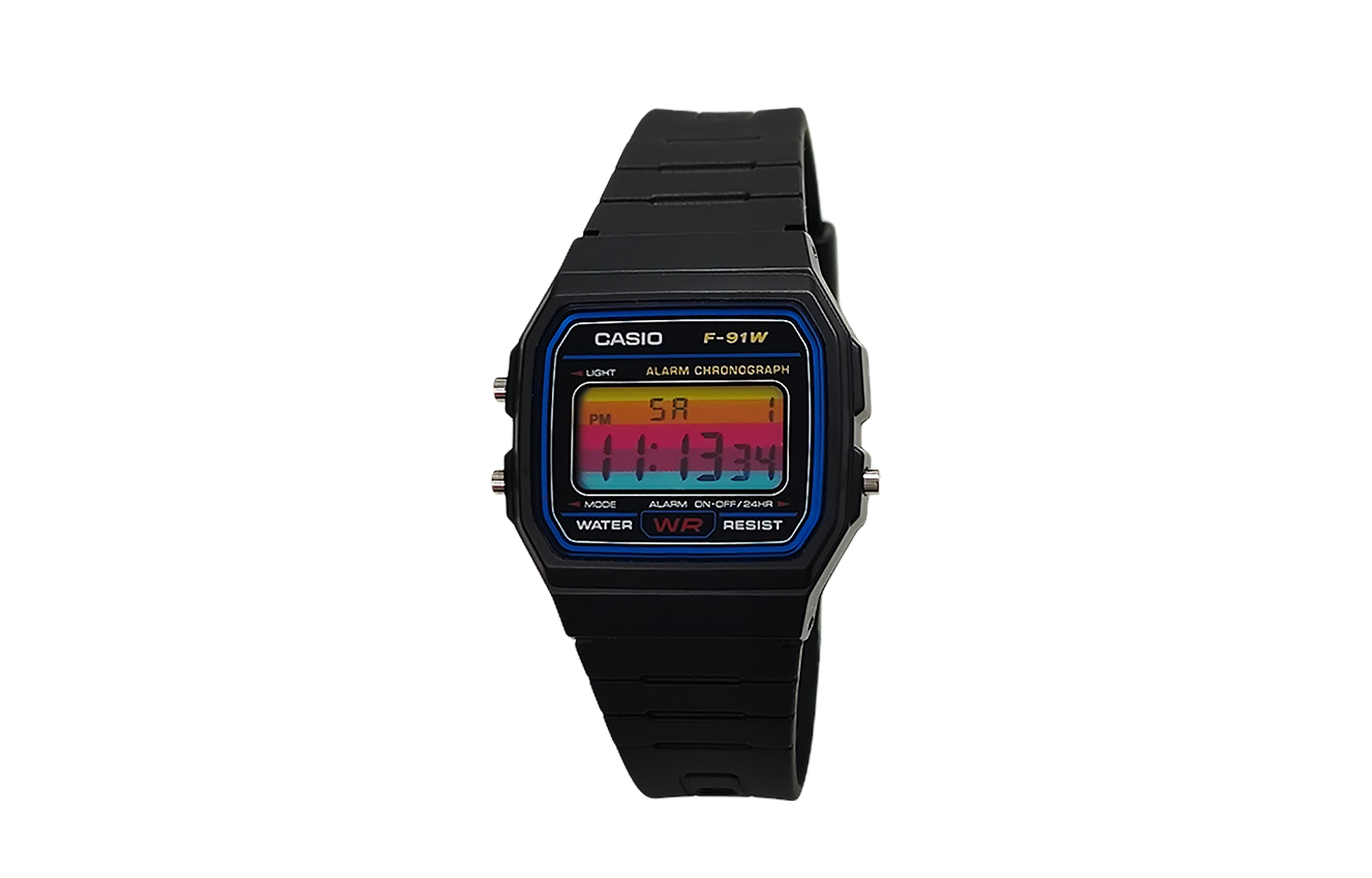 

CASIO Мужские часы Retrofit Series с кварцевым механизмом и ремешком из смолы, черный циферблат