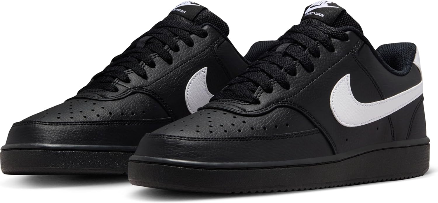 Кроссовки Nike Court Vision Low для мужчин, Black/White/Black — фото 2