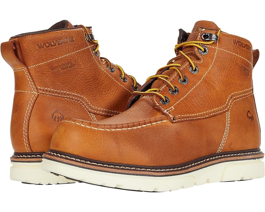 

Ботинки Wolverine I-90 DuraShocks Moc-Toe 6" Work, цвет Tan