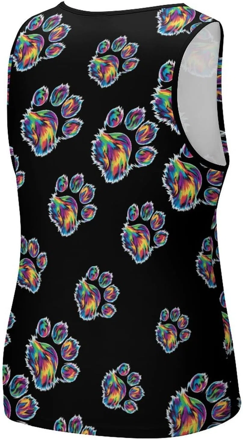 Мужской топ-безрукавка с принтом Tie Dye Cat Dog Paw, Generic, Style — фото 3