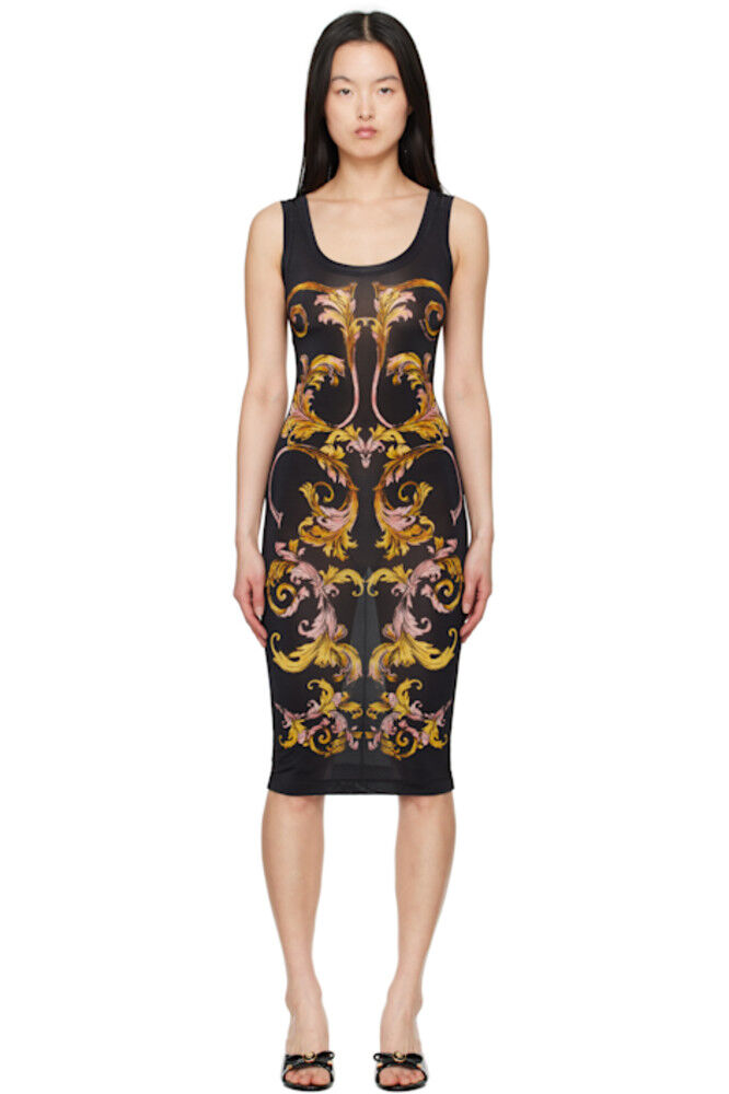 

Платье-комбинация миди Black Outline Barocco Versace Jeans Couture