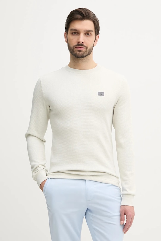 

Хлопковая водолазка Calvin Klein Jeans, бежевый