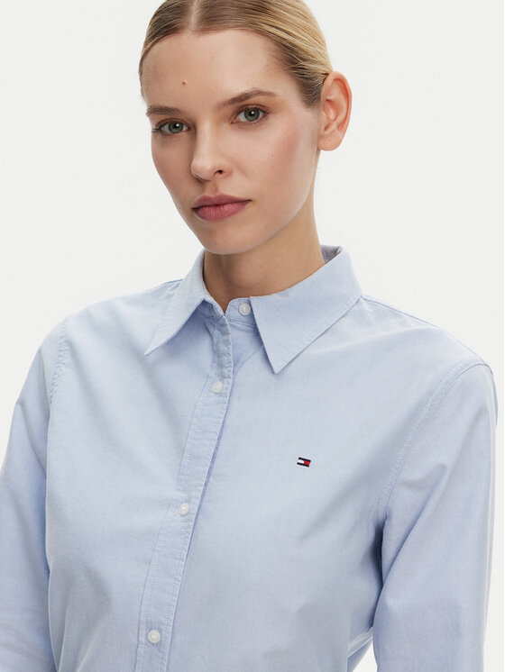 Свободная рубашка WW0WW46111 Tommy Hilfiger, синий — фото 4