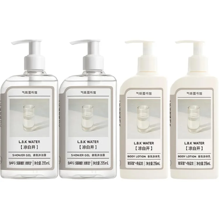 SCENT LIBRARY Набор для увлажнения и ухода с ароматом: лосьон для тела 215 мл + гель для душа 295 мл, Four-Piece Set E