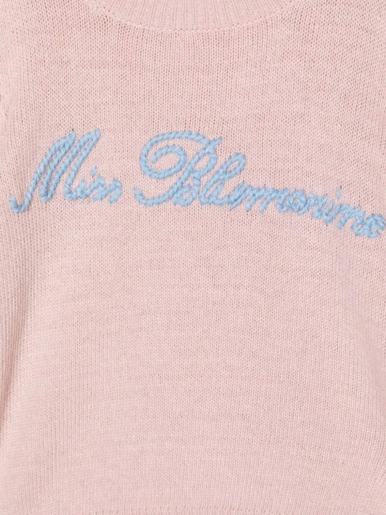Miss Blumarine толстовка с вышитым логотипом, розовый — фото 3