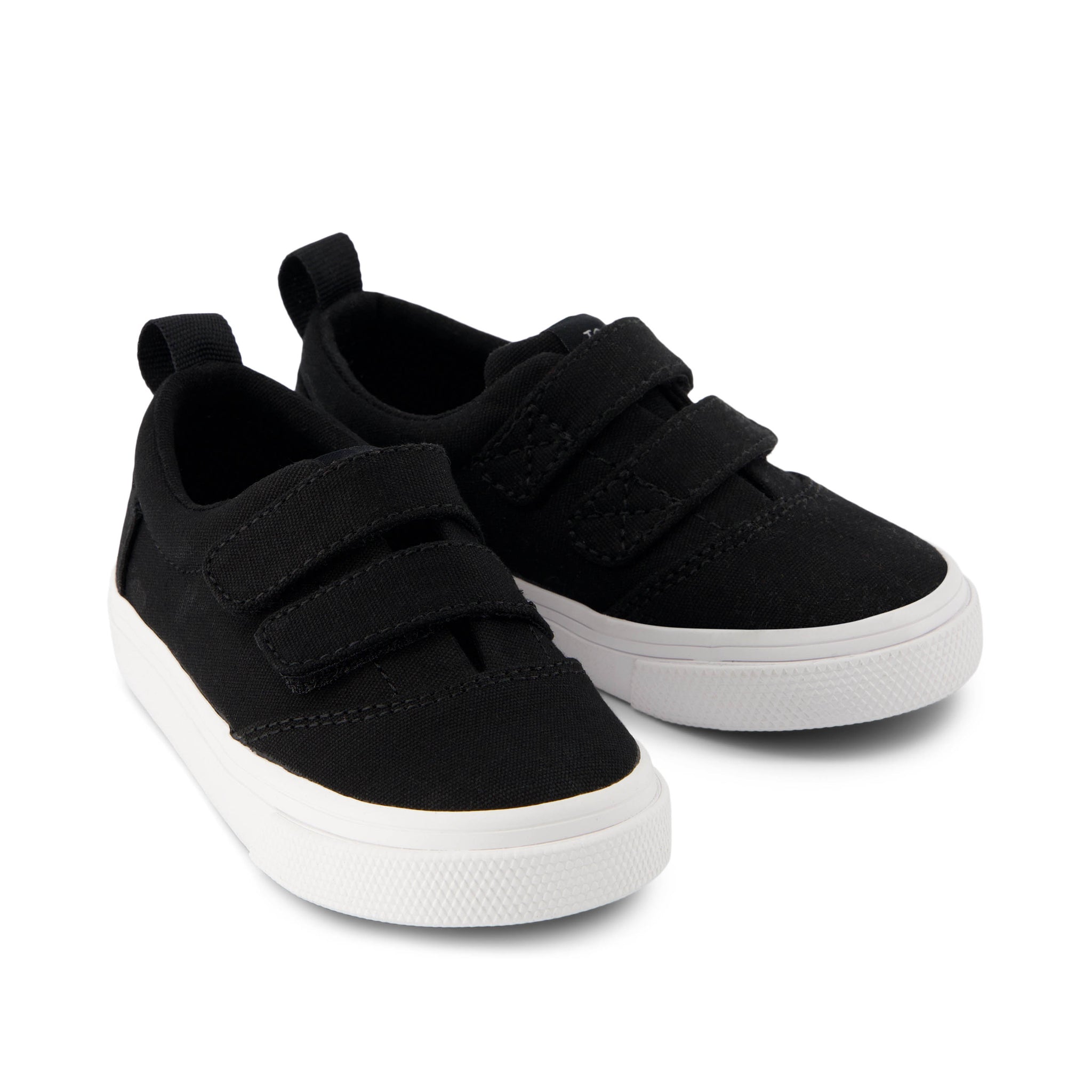 

Феникс Блэк Канвас Двойная застежка Детские кроссовки TOMS Shoes, черный