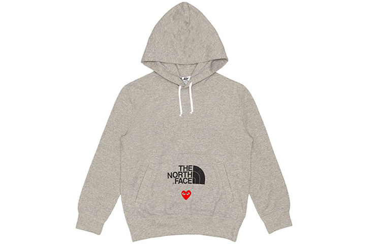 

Толстовка с капюшоном Comme Des Garcons Play Cdg X The North Face Ladies' Hoodie CDG Play, серый