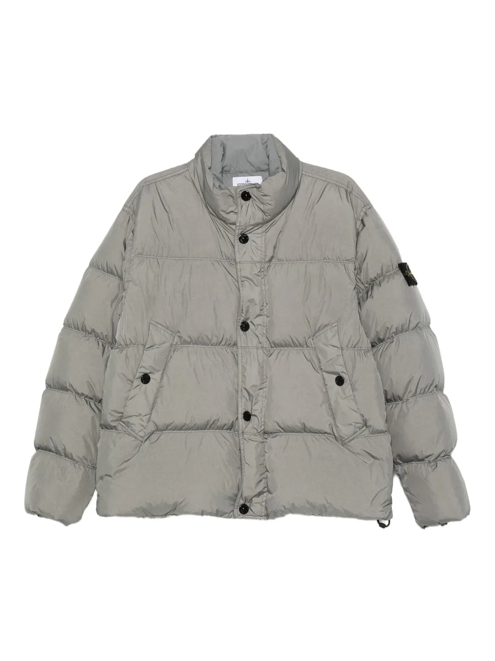 

Пуховик с воротником-стойкой Stone Island, зеленый