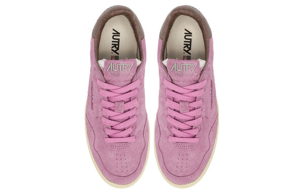 Кроссовки new flat low suede 'fuchsia and slate' Autry, фиолетовый — фото 3