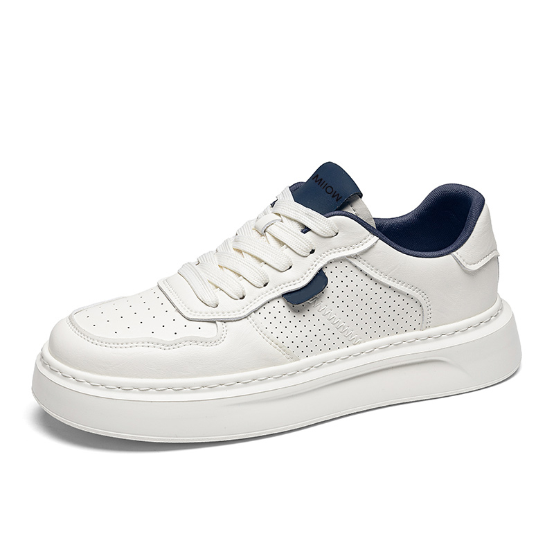 

MIIOW Антискользящие износостойкие низкие скейтерские кеды мужские бежево-голубые, цвет Beige Blue