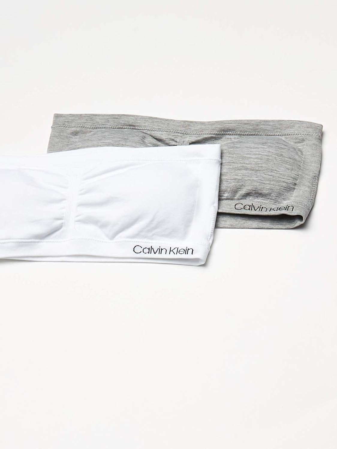 Набор бесшовных бюстгальтеров-бандо для девочек Calvin Klein Girls, White/Heather Grey — фото 2