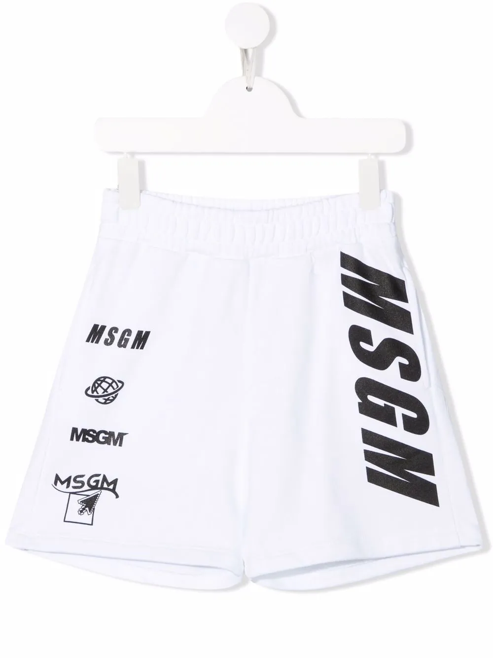 

Шорты-бермуды с логотипом MSGM Kids, белый