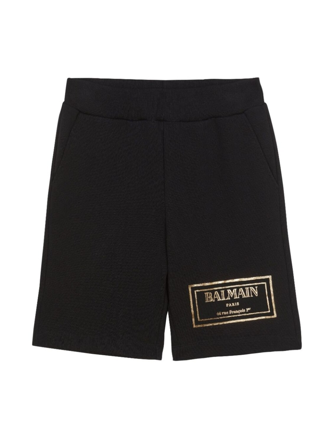 

Balmain Kids спортивные шорты с вышитым логотипом, черный